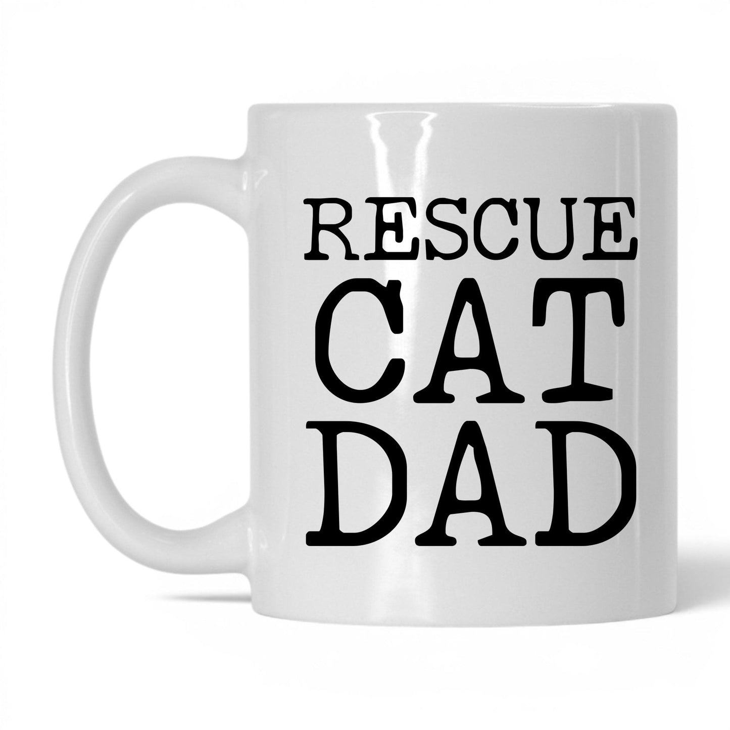 Rescue Cat Dad 11oz white coffee mug