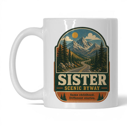 Sister Scenic Byway Mug – 11oz White Mug