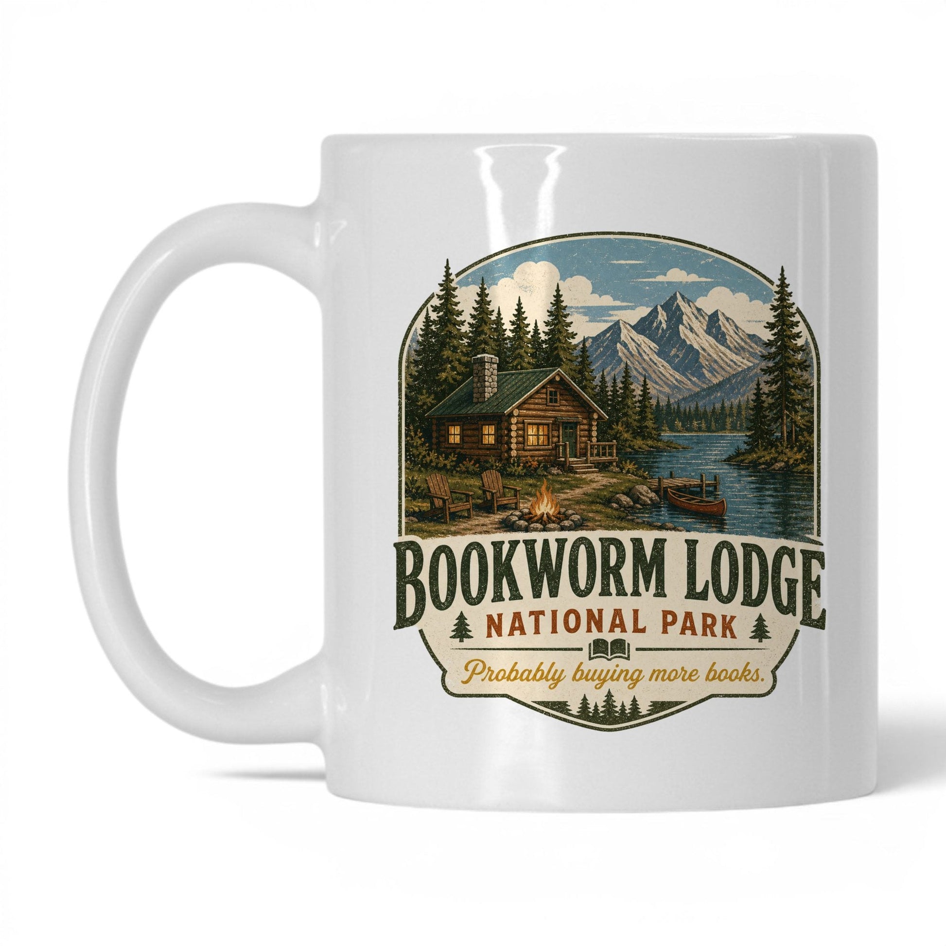 Bookworm Lodge National Park Mug – 11oz White Mug