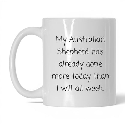 Australian Shepherd Dog Lover Mug – 11oz White Mug