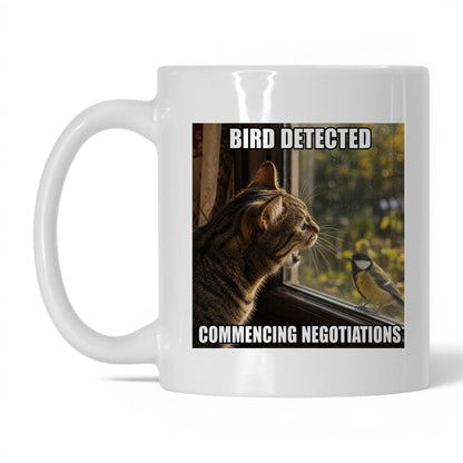 Bird Detected Cat Coffee Mug