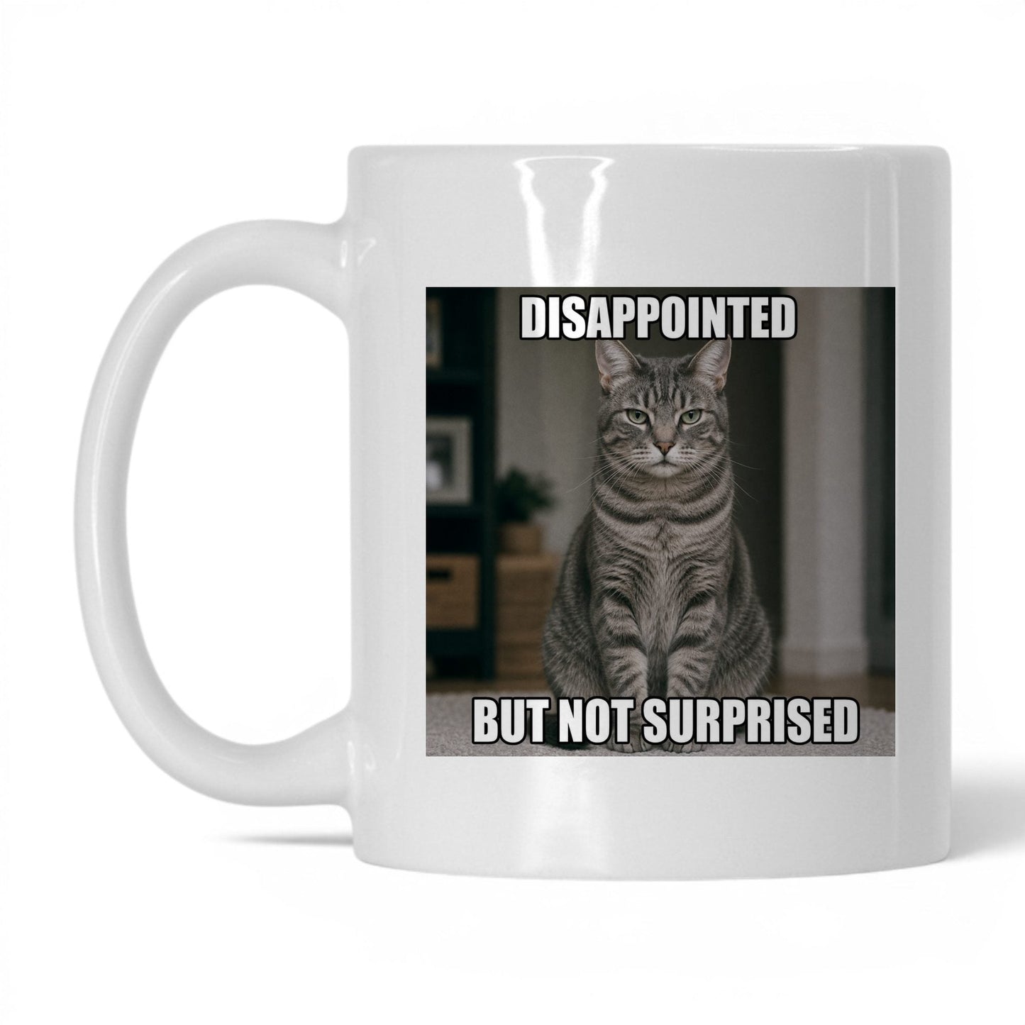 Disappointed Not Surprised Cat Mug
