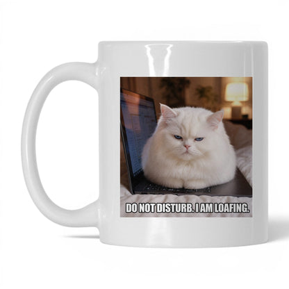Do Not Disturb Loafing Cat Coffee Mug