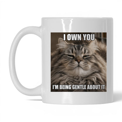 I Own You Cat Coffee Mug