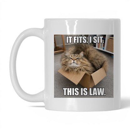 It Fits I Sit Cat Coffee Mug