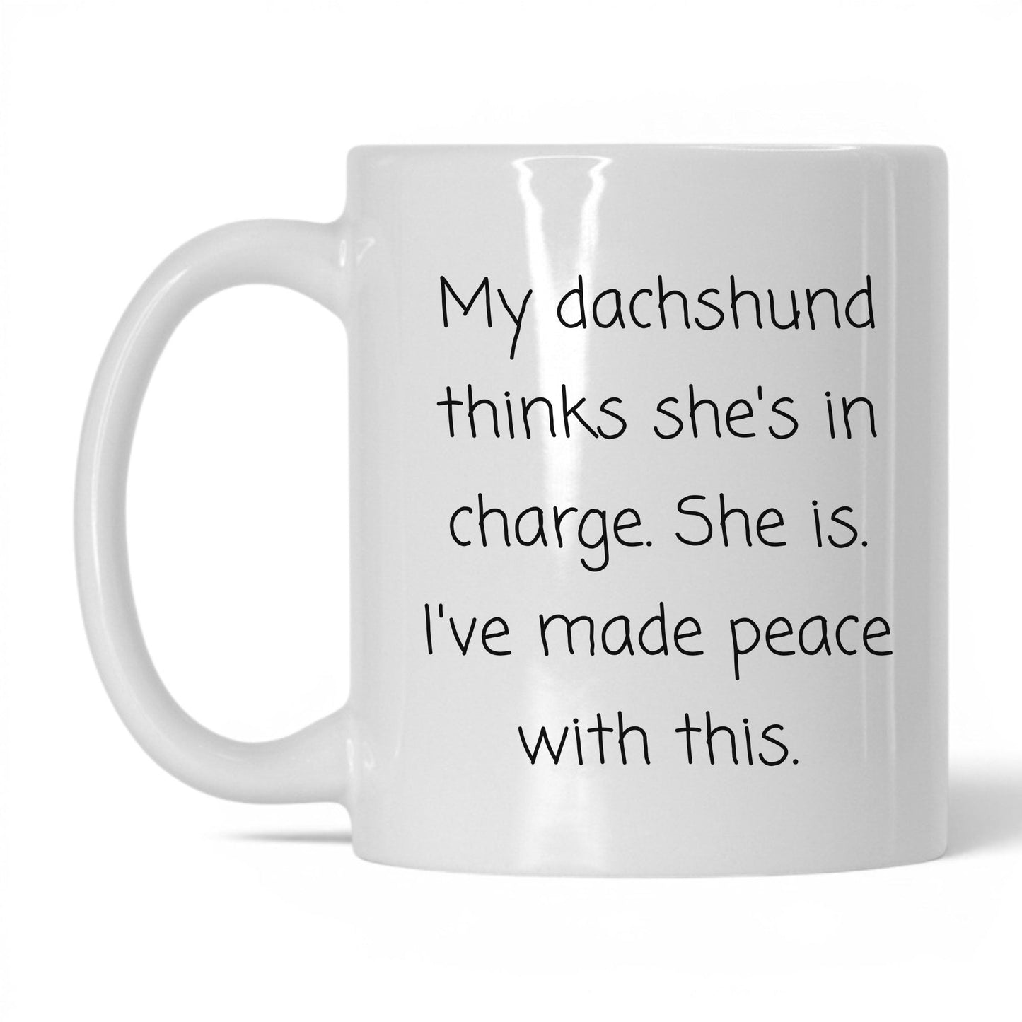 In Charge Dachshund Mug – 11oz White Mug
