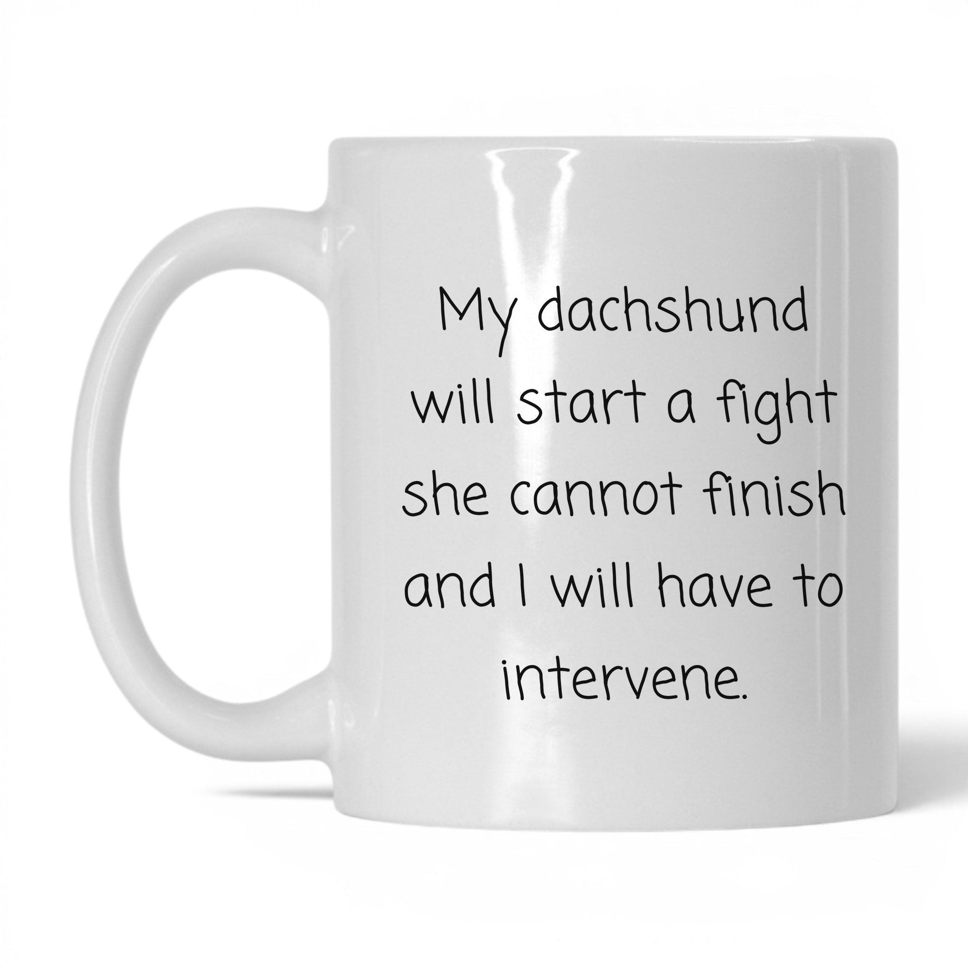 Feisty Doxie Mug – 11oz White Mug