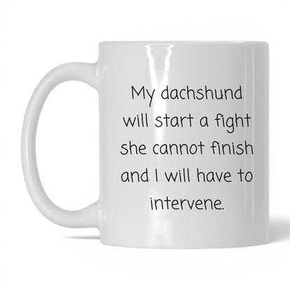 Feisty Doxie Mug – 11oz White Mug