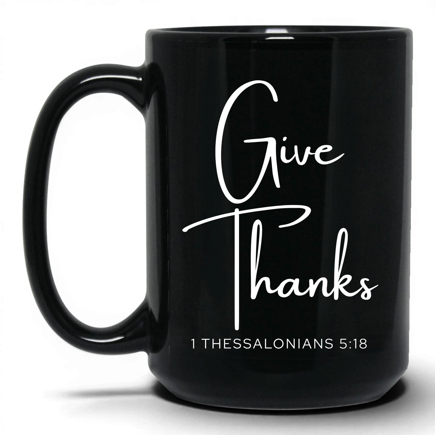 Give Thanks Mug – 11oz Black Mug
