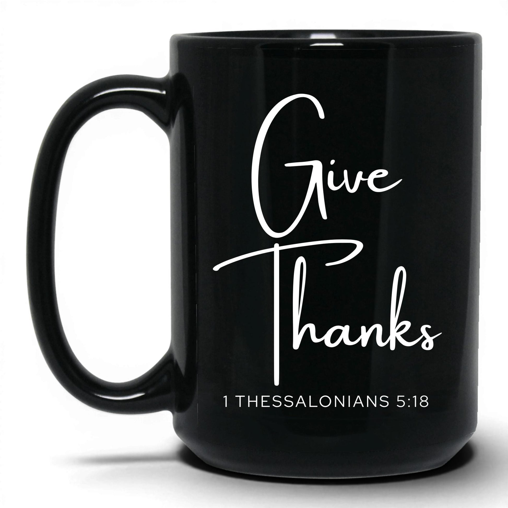 Give Thanks Mug – 11oz Black Mug