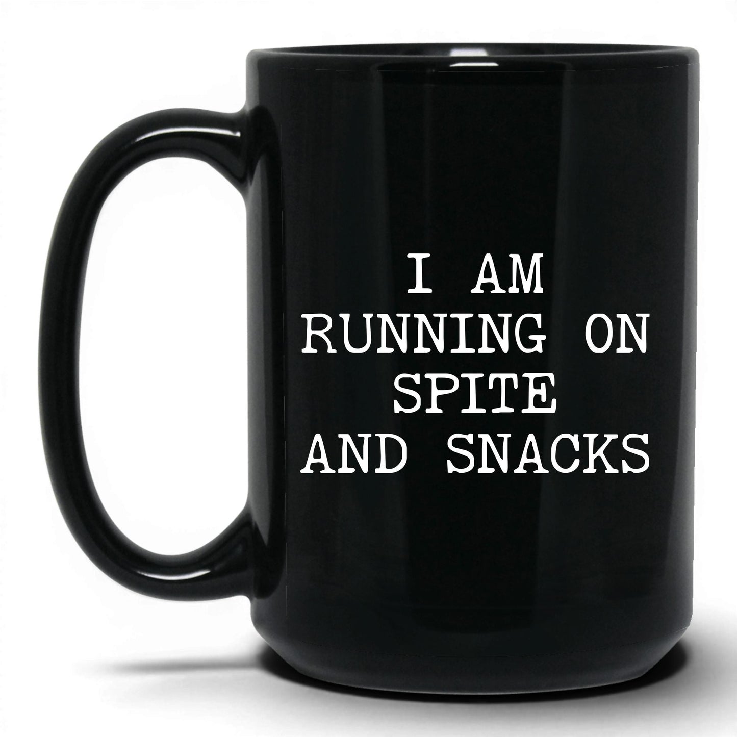 Running on Spite and Snacks Coffee Mug