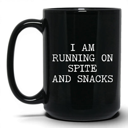 Running on Spite and Snacks Coffee Mug