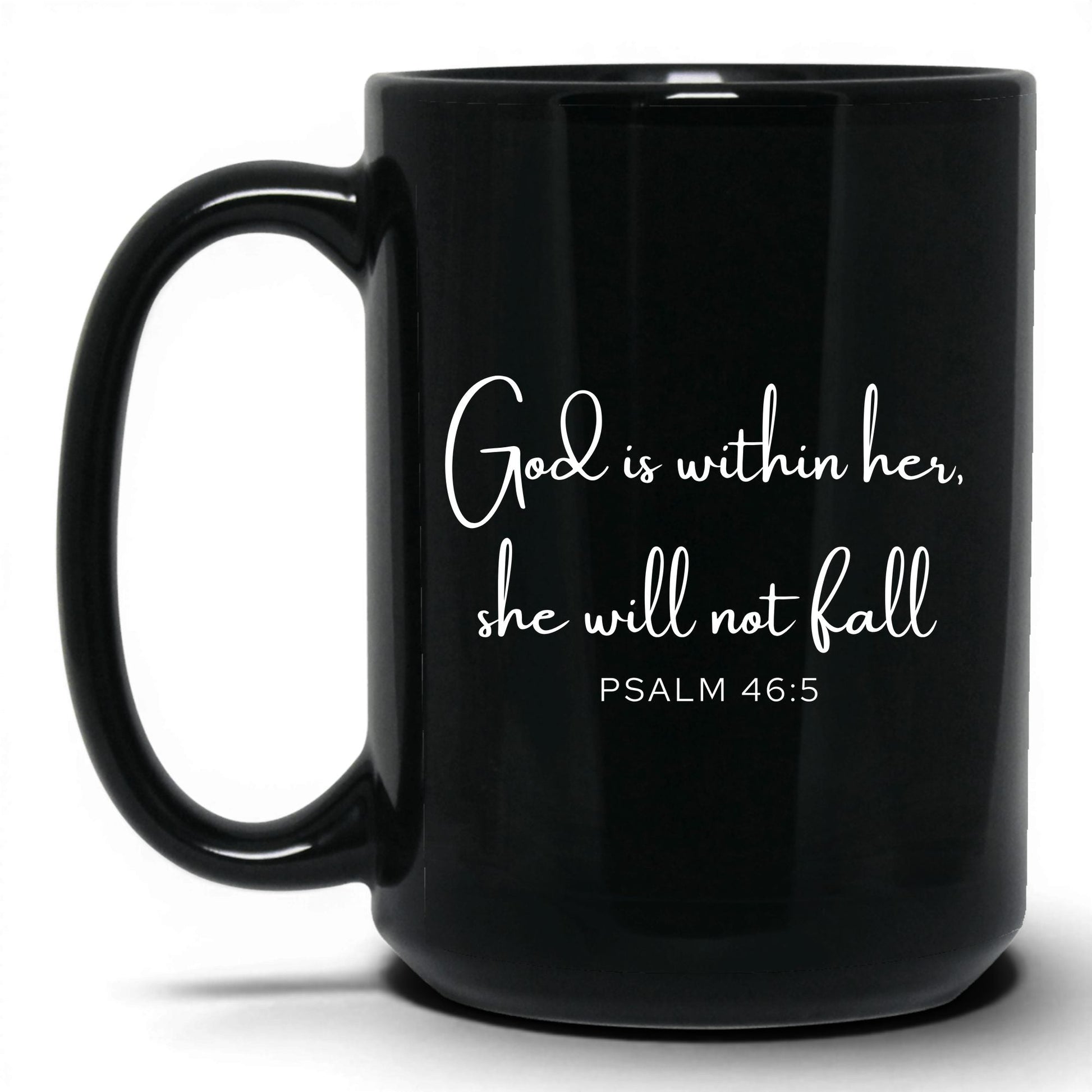 God Is Within Her Mug – 15oz Black Mug