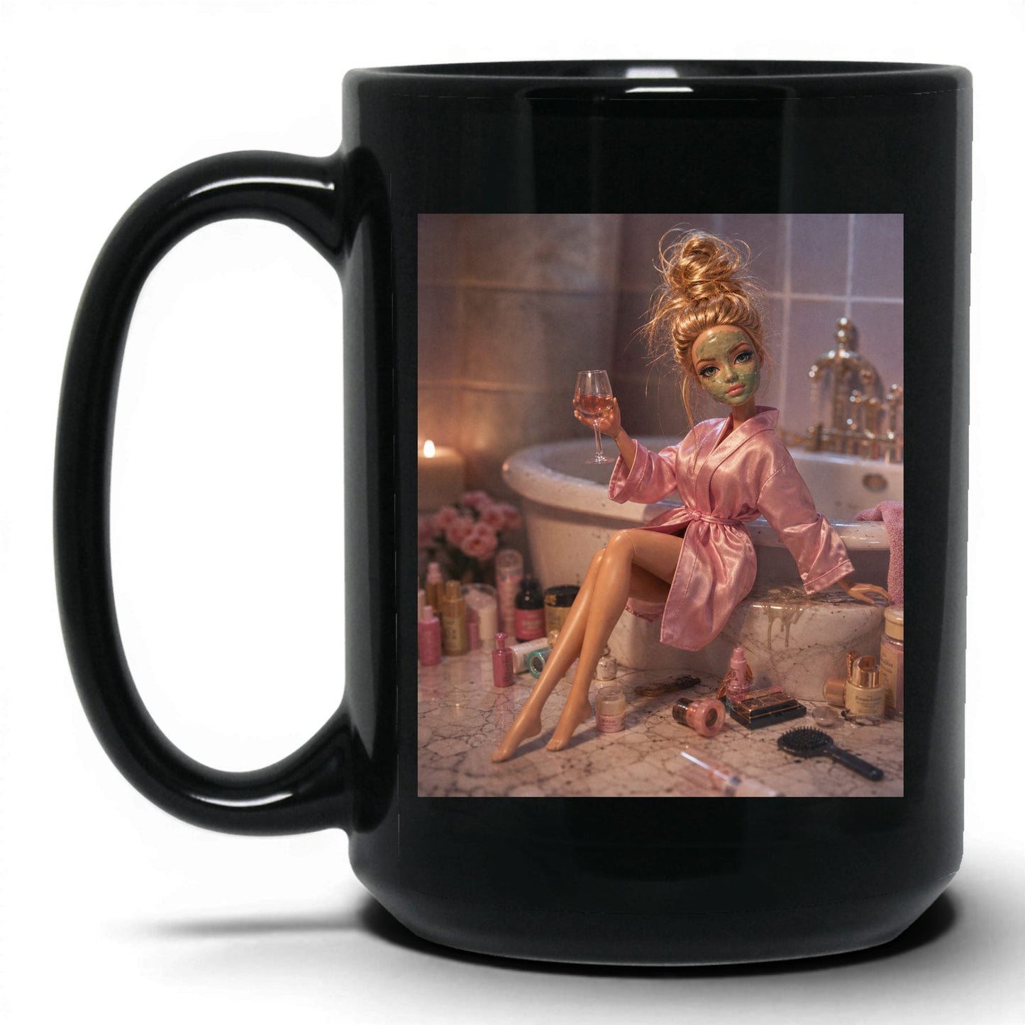 Self-Care Doll Face Coffee Mug