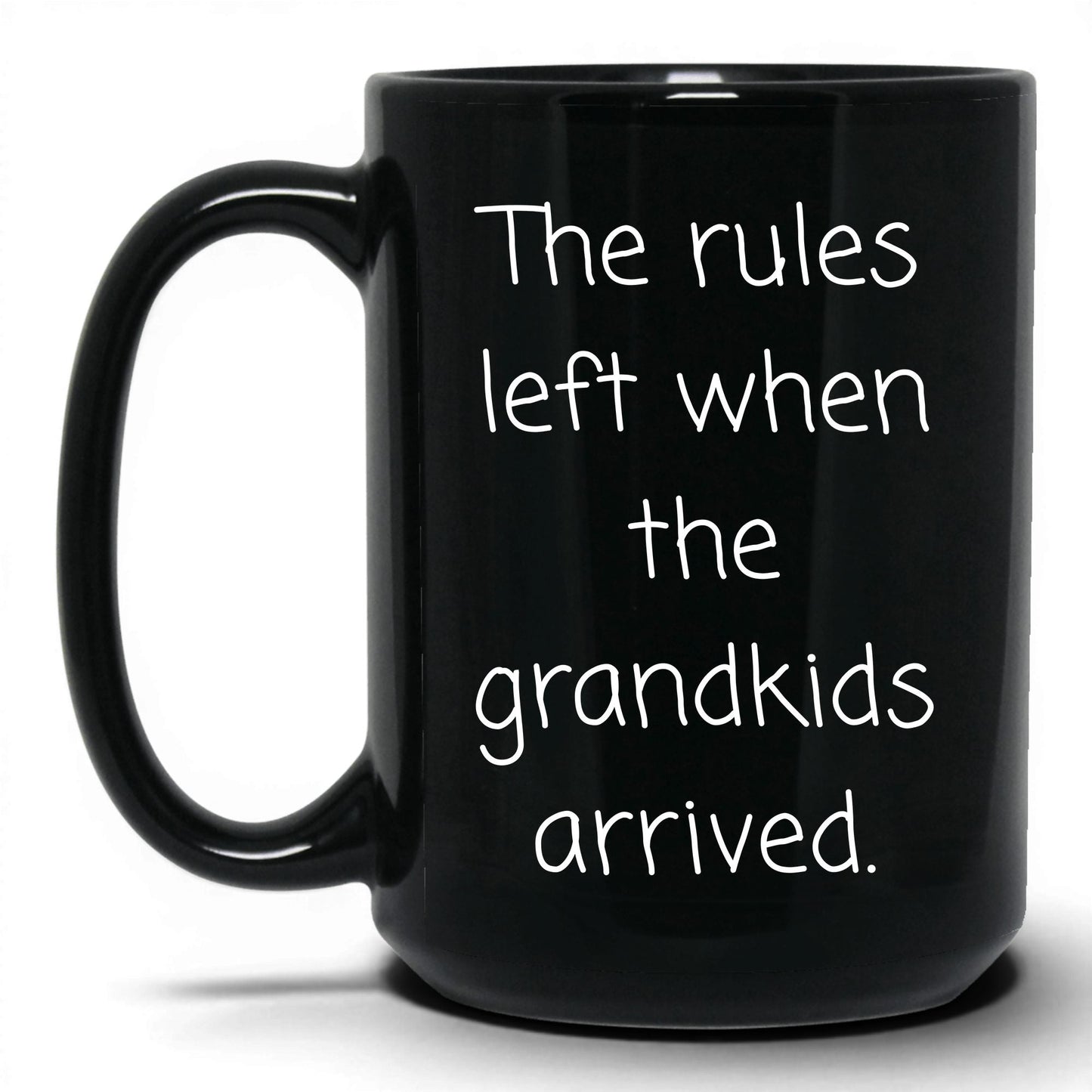 Rules Left When Grandkids Arrived Mug – 15oz Black Mug
