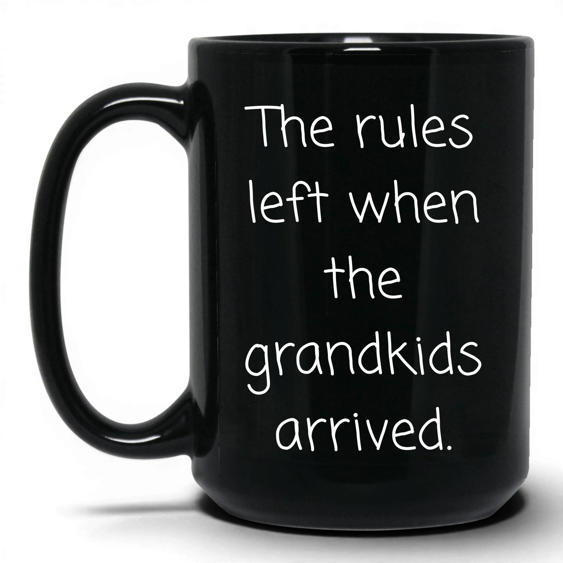 Rules Left When Grandkids Arrived Mug – 15oz Black Mug