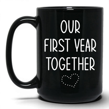 Our First Year Together Mug – 15oz Black Mug