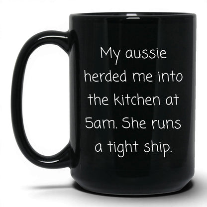 Australian Shepherd Dog Mom Mug – 15oz Black Mug