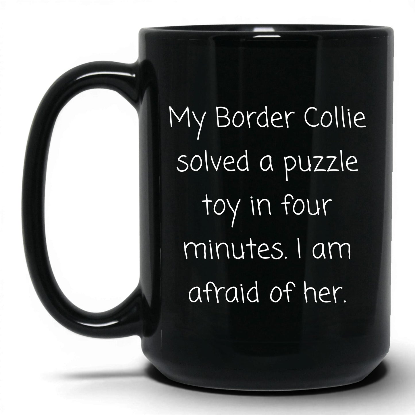 Border Collie Dog Mom Mug – 15oz Black Mug