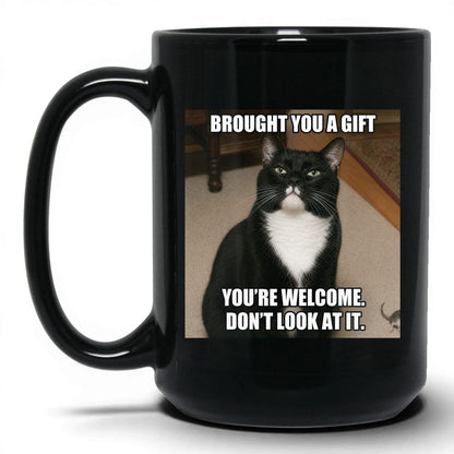Brought You a Gift Cat Coffee Mug
