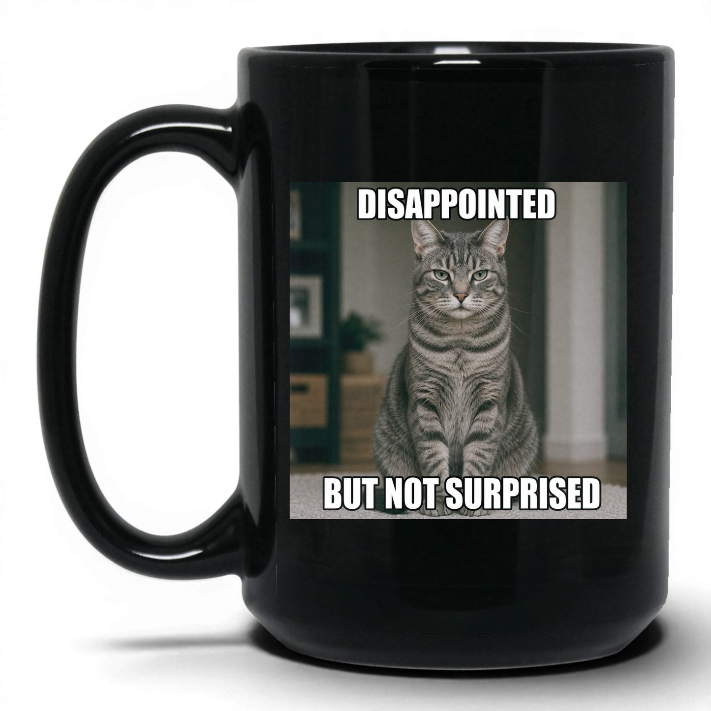 Disappointed Not Surprised Cat Mug