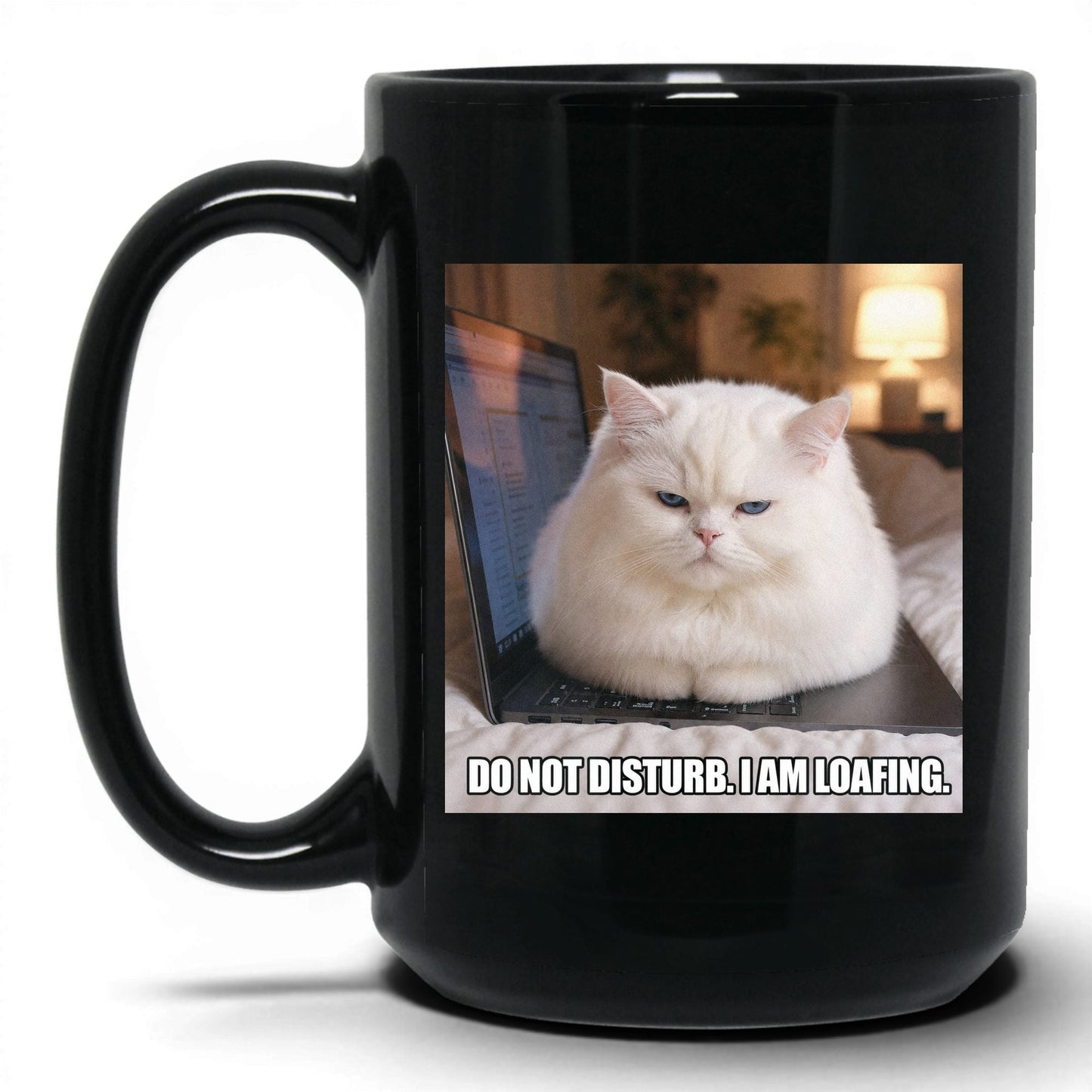 Do Not Disturb Loafing Cat Coffee Mug
