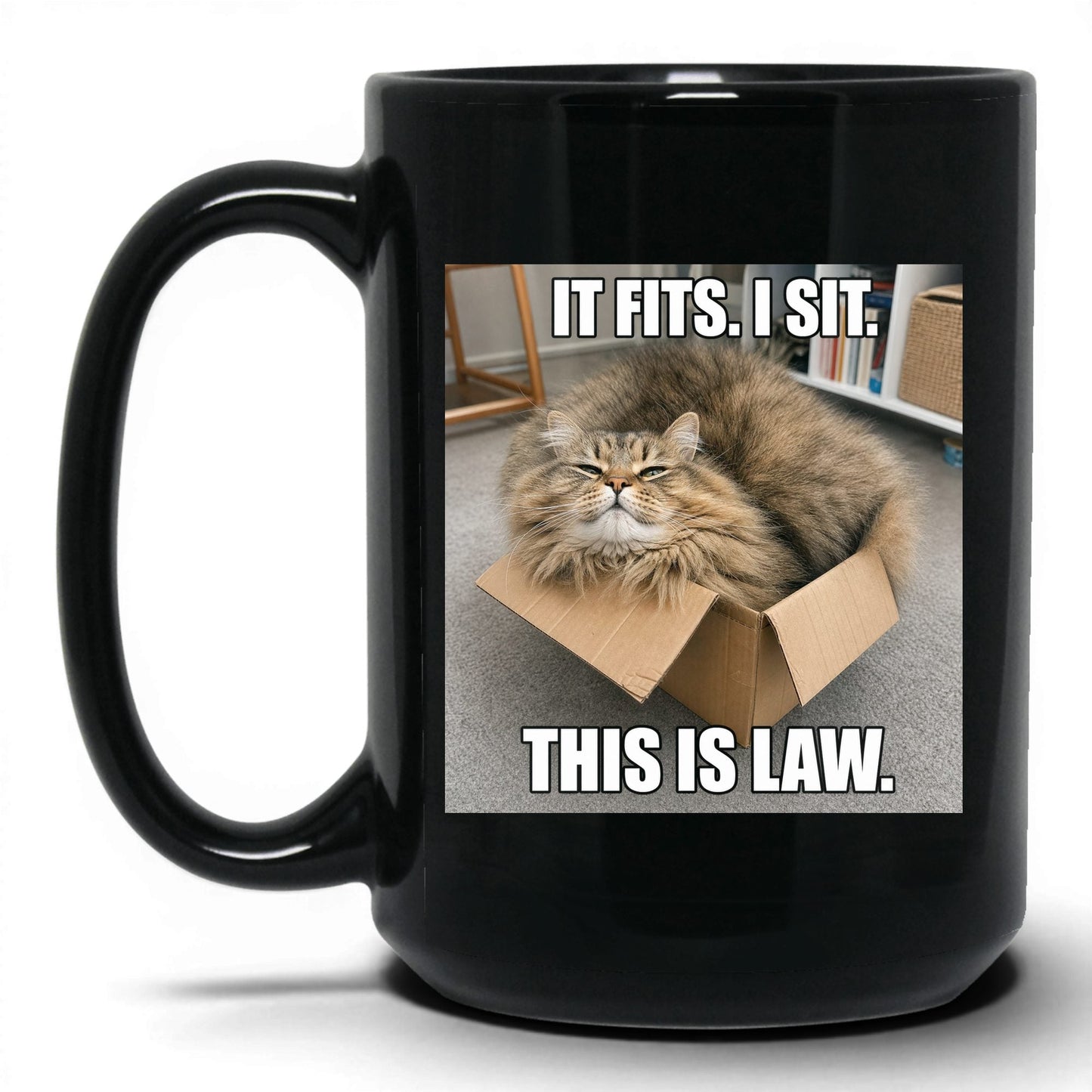 It Fits I Sit Cat Coffee Mug