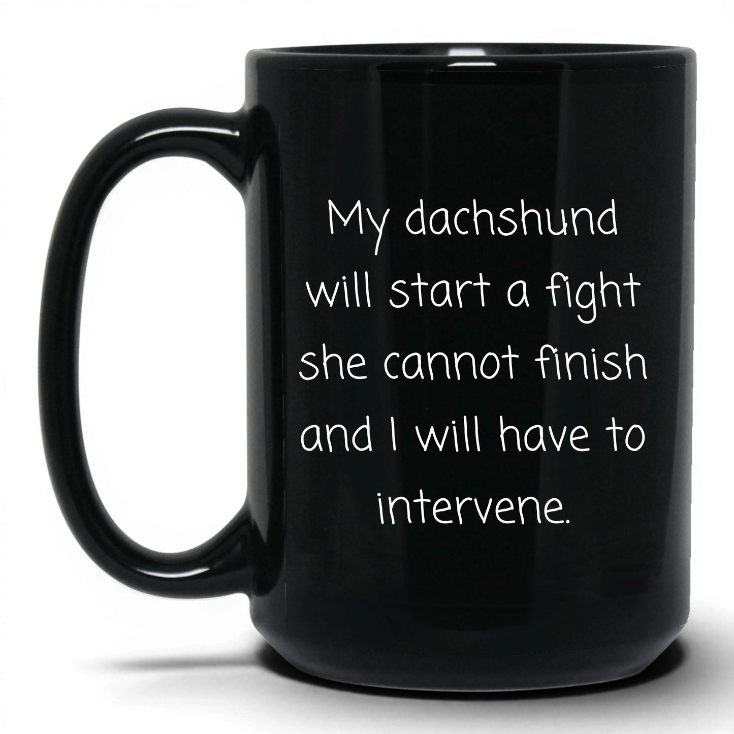 Feisty Doxie Mug – 15oz Black Mug