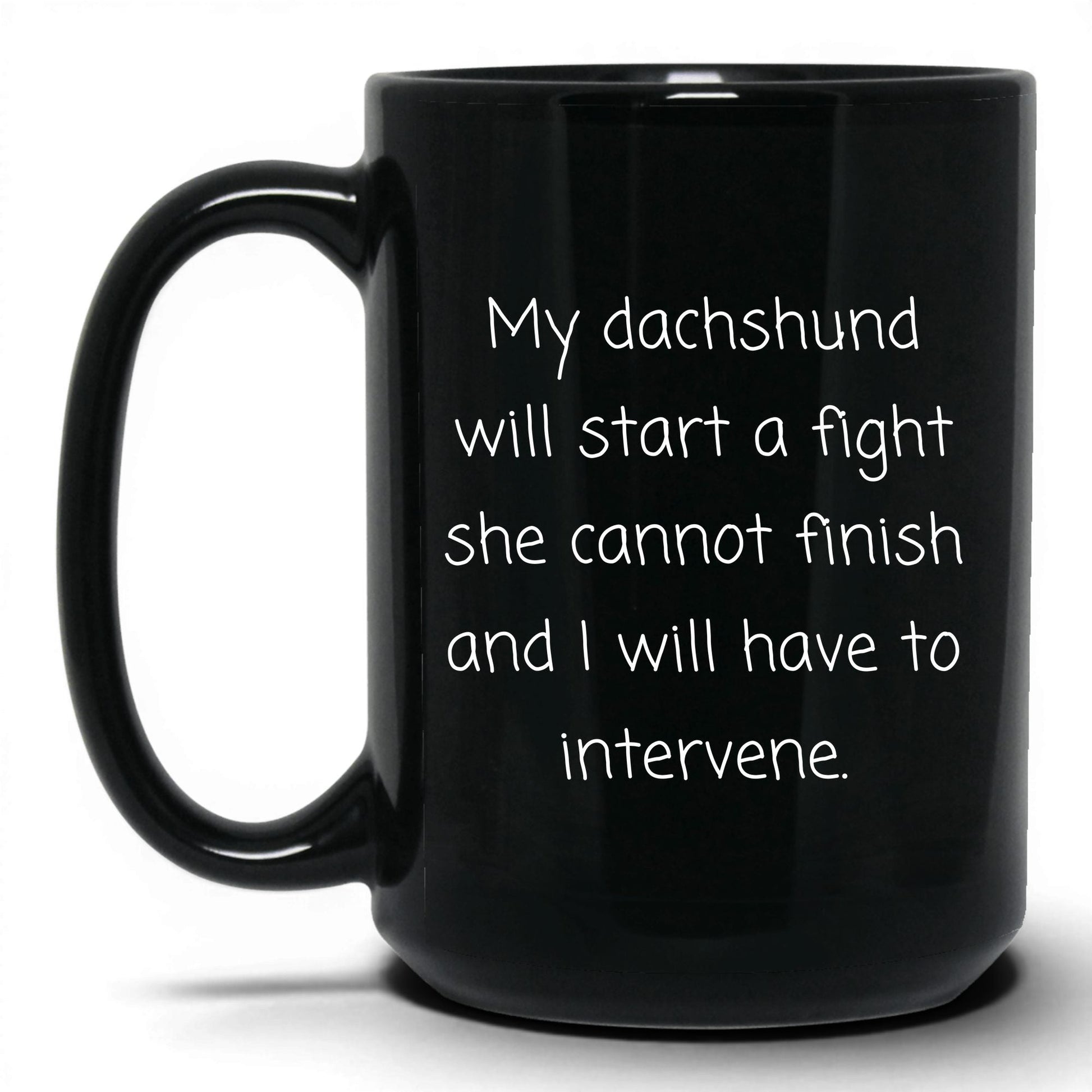 Feisty Doxie Mug – 15oz Black Mug