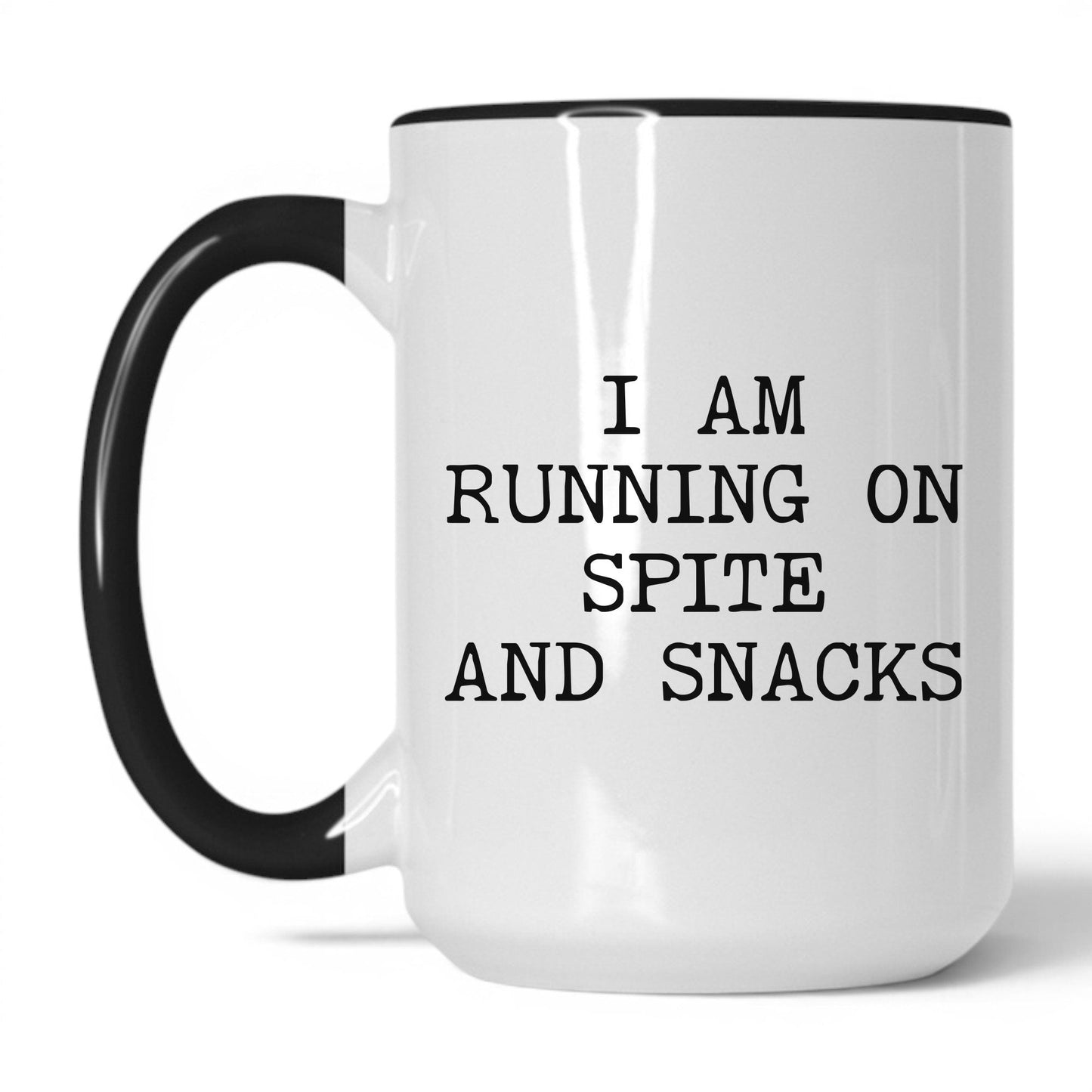 Running on Spite and Snacks Coffee Mug