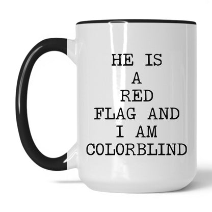 Lifestyle Photo #1 Red Flag and Colorblind Mug