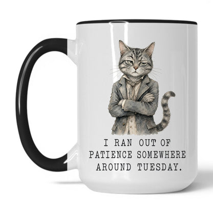 Lifestyle Photo #1 Out of Patience Cat Mug