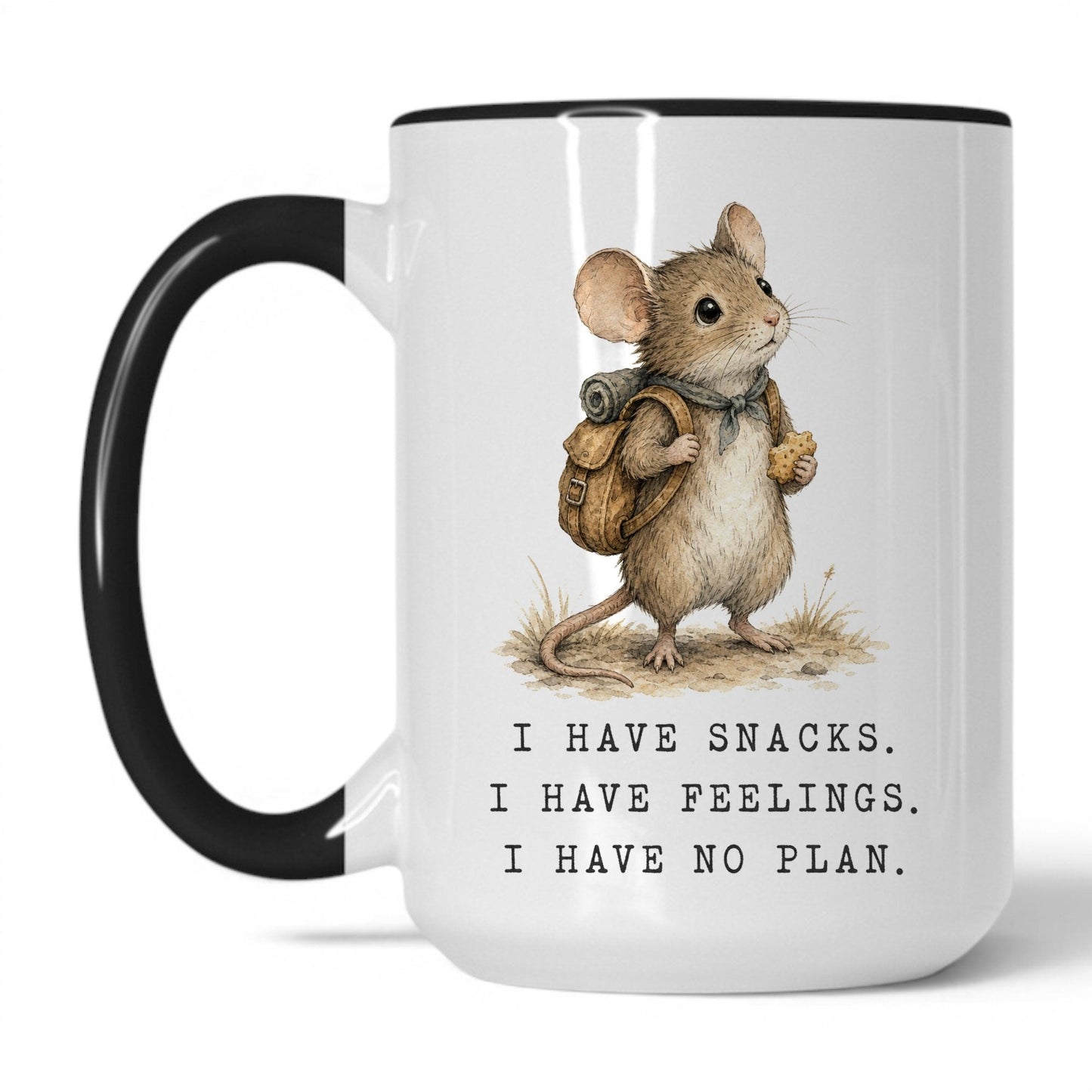 Snacks Feelings No Plan Mouse Coffee Mug