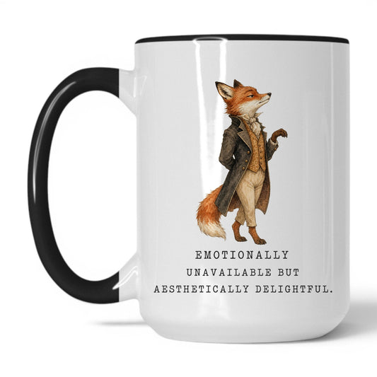 Lifestyle Photo #1 Emotionally Unavailable Fox Mug