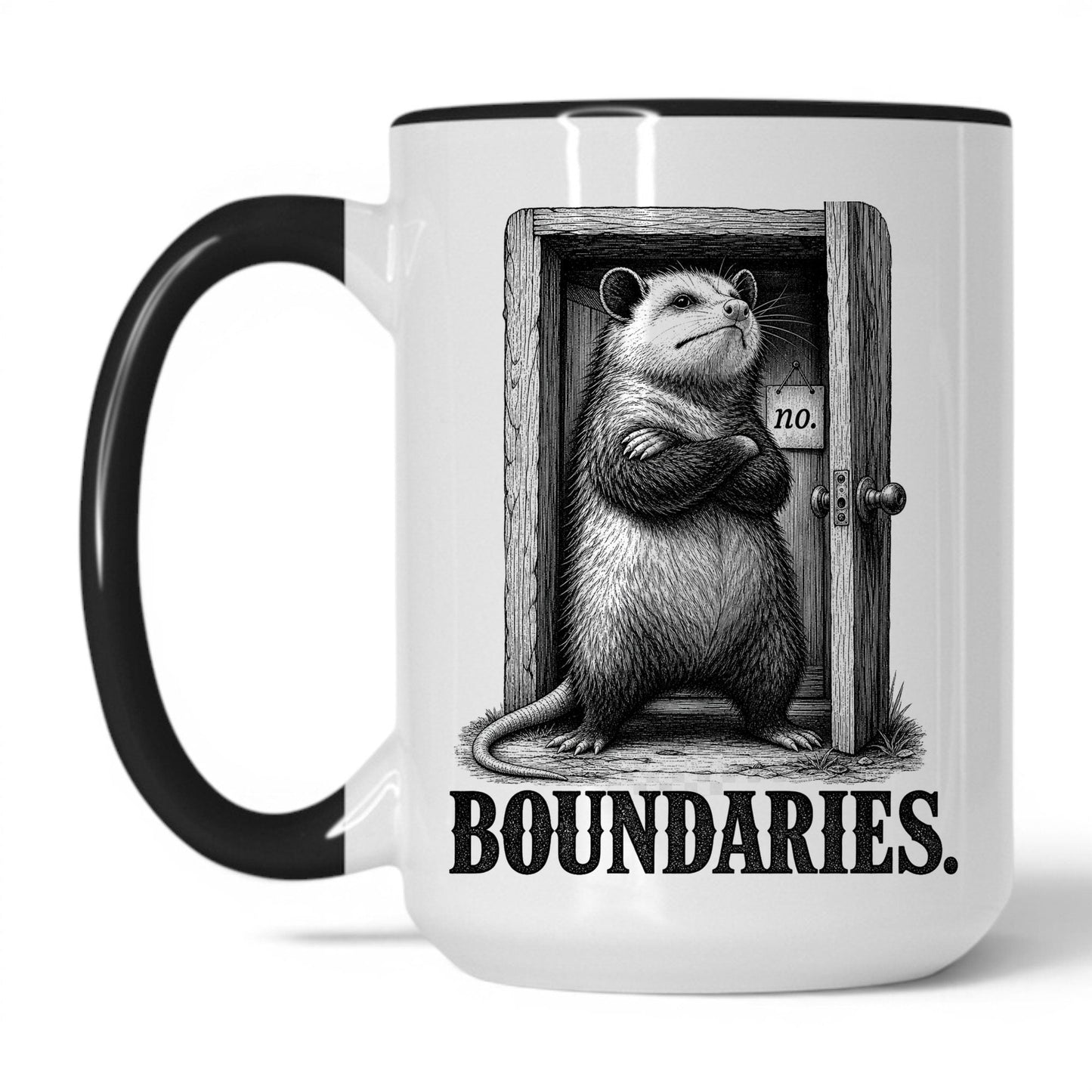 Boundaries Opossum Coffee Mug