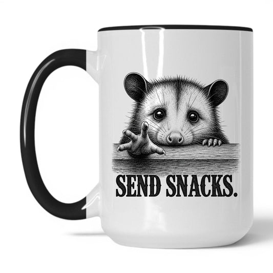 Send Snacks Opossum Coffee Mug