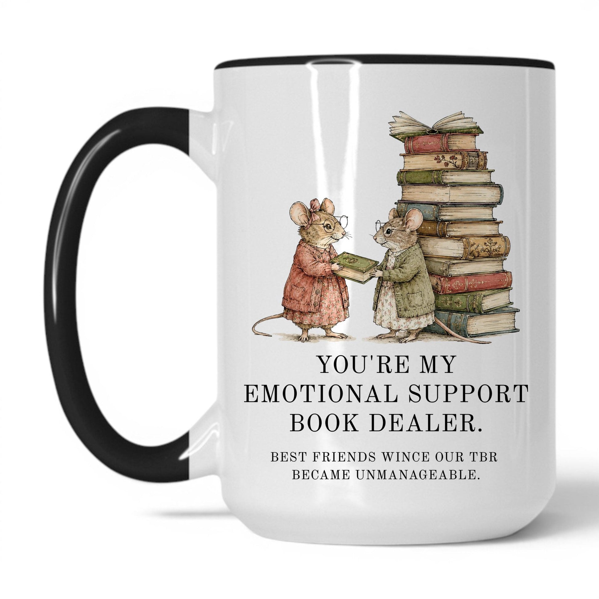 Lifestyle Photo #1 Emotional Support Book Dealer Mug