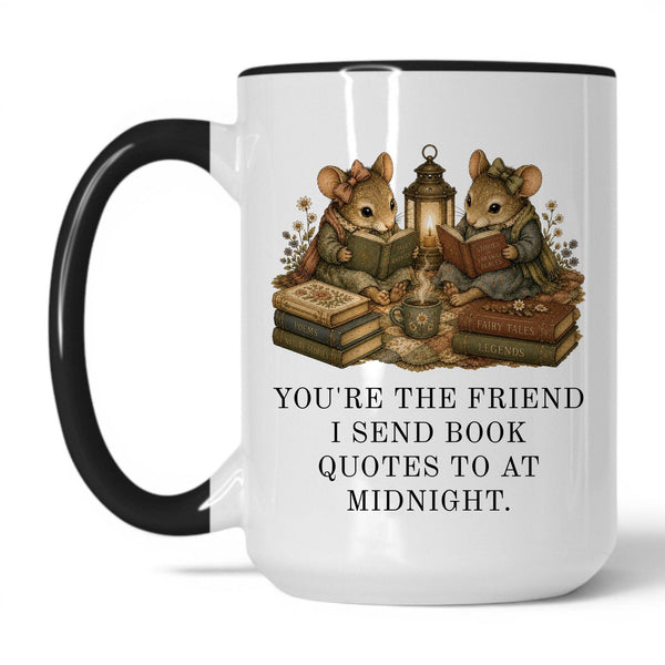 Lifestyle Photo #1 Midnight Book Quotes Mug