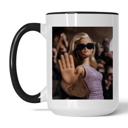 Not Taking Questions Doll Face Mug