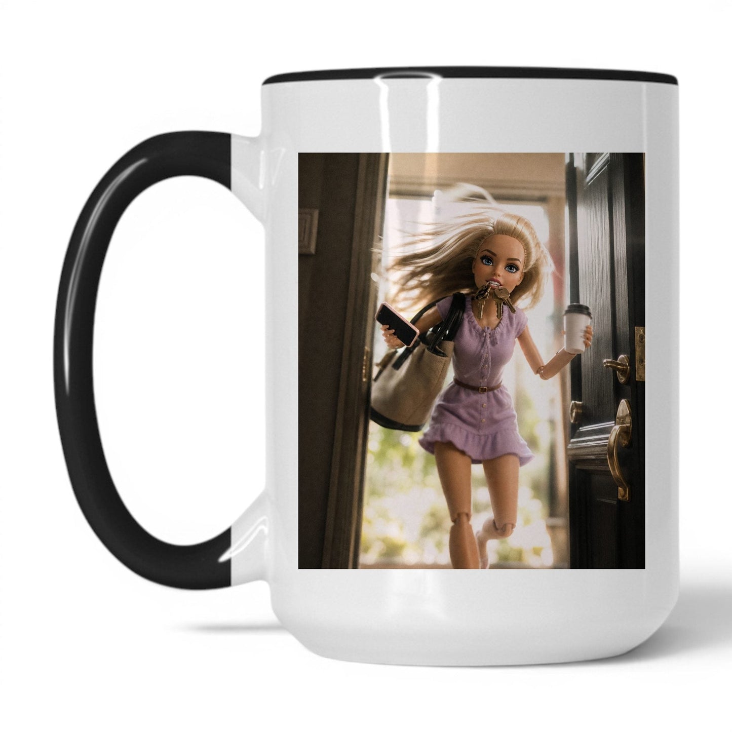 On My Way Doll Face Coffee Mug