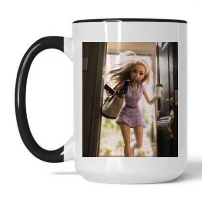 On My Way Doll Face Coffee Mug