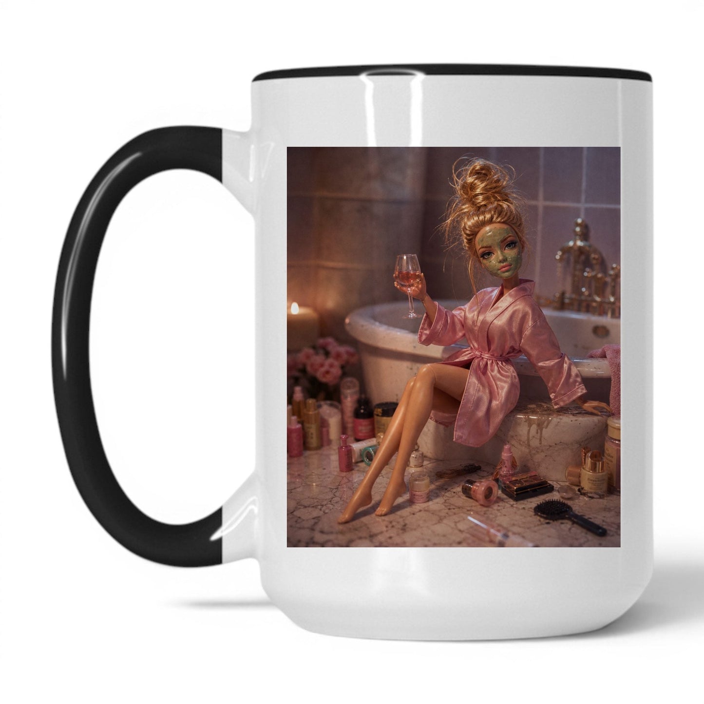 Self-Care Doll Face Coffee Mug