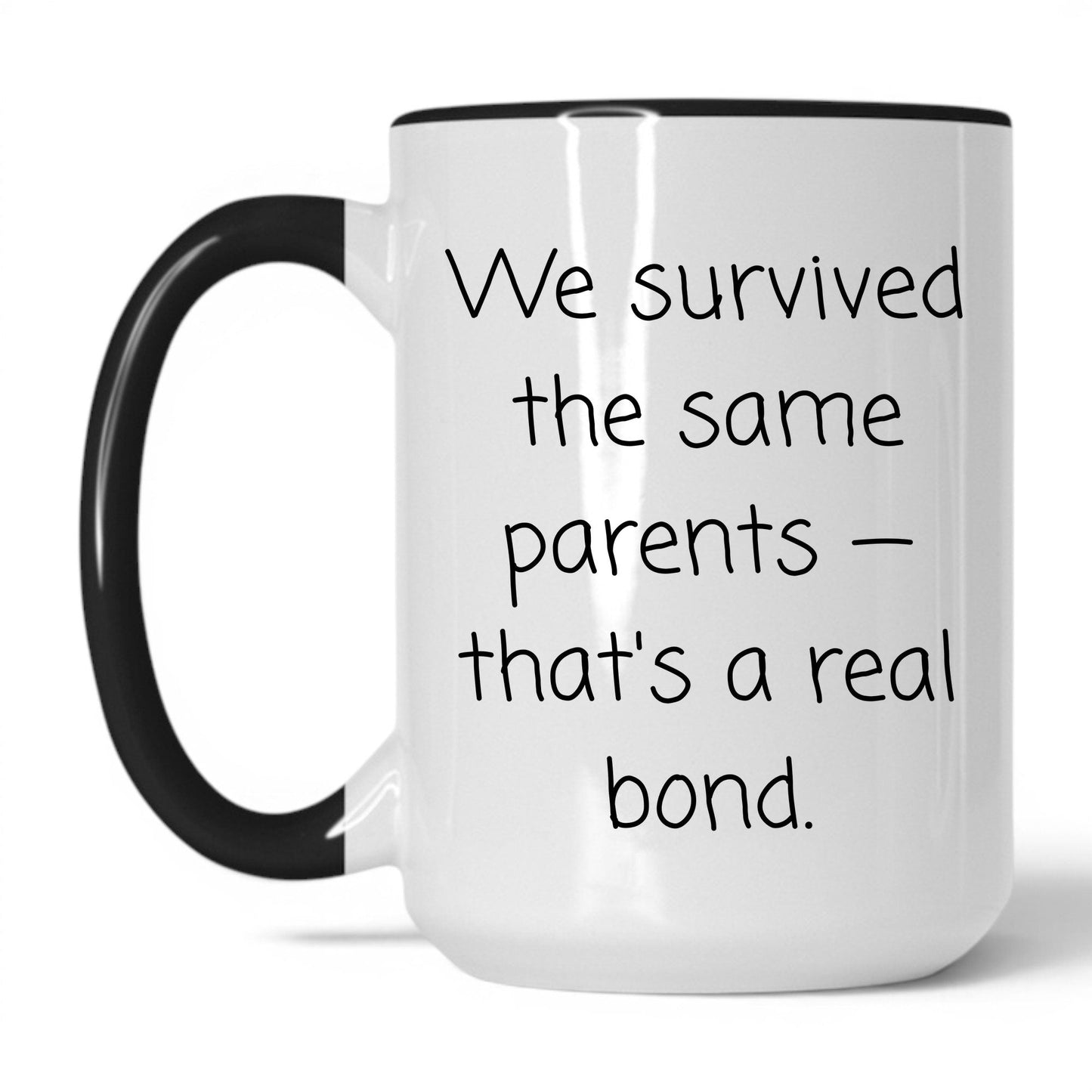 Lifestyle Photo #1 We Survived the Same Parents Mug