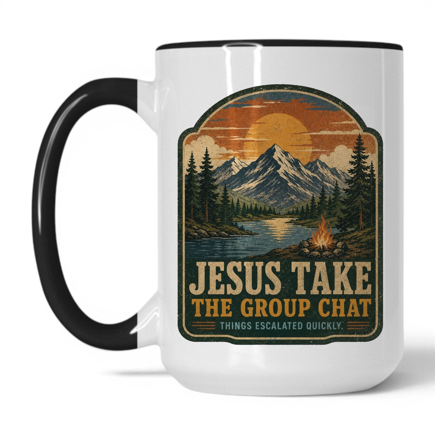 Lifestyle Photo #1 Jesus Take The Group Chat Sunset Mug