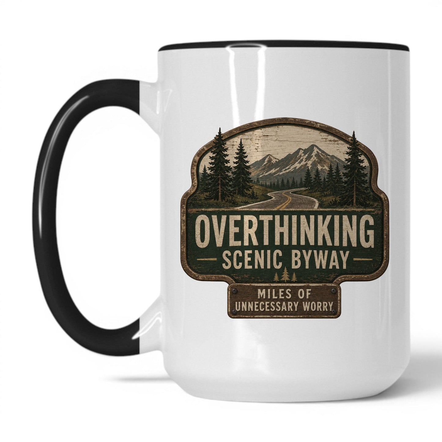 Lifestyle Photo #1 Overthinking Scenic Byway Mug