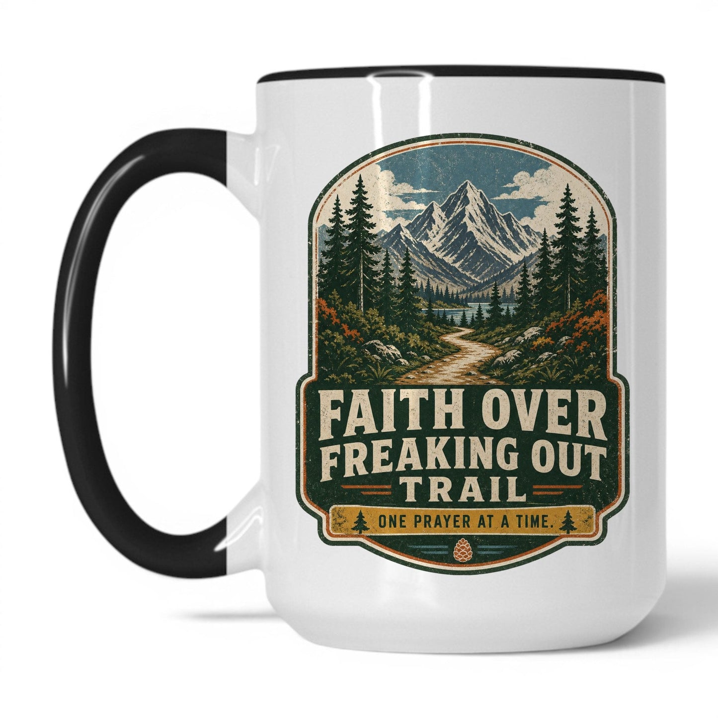 Lifestyle Photo #1 Faith Over Freaking Out Trail Mug