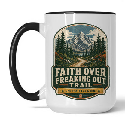 Lifestyle Photo #1 Faith Over Freaking Out Trail Mug
