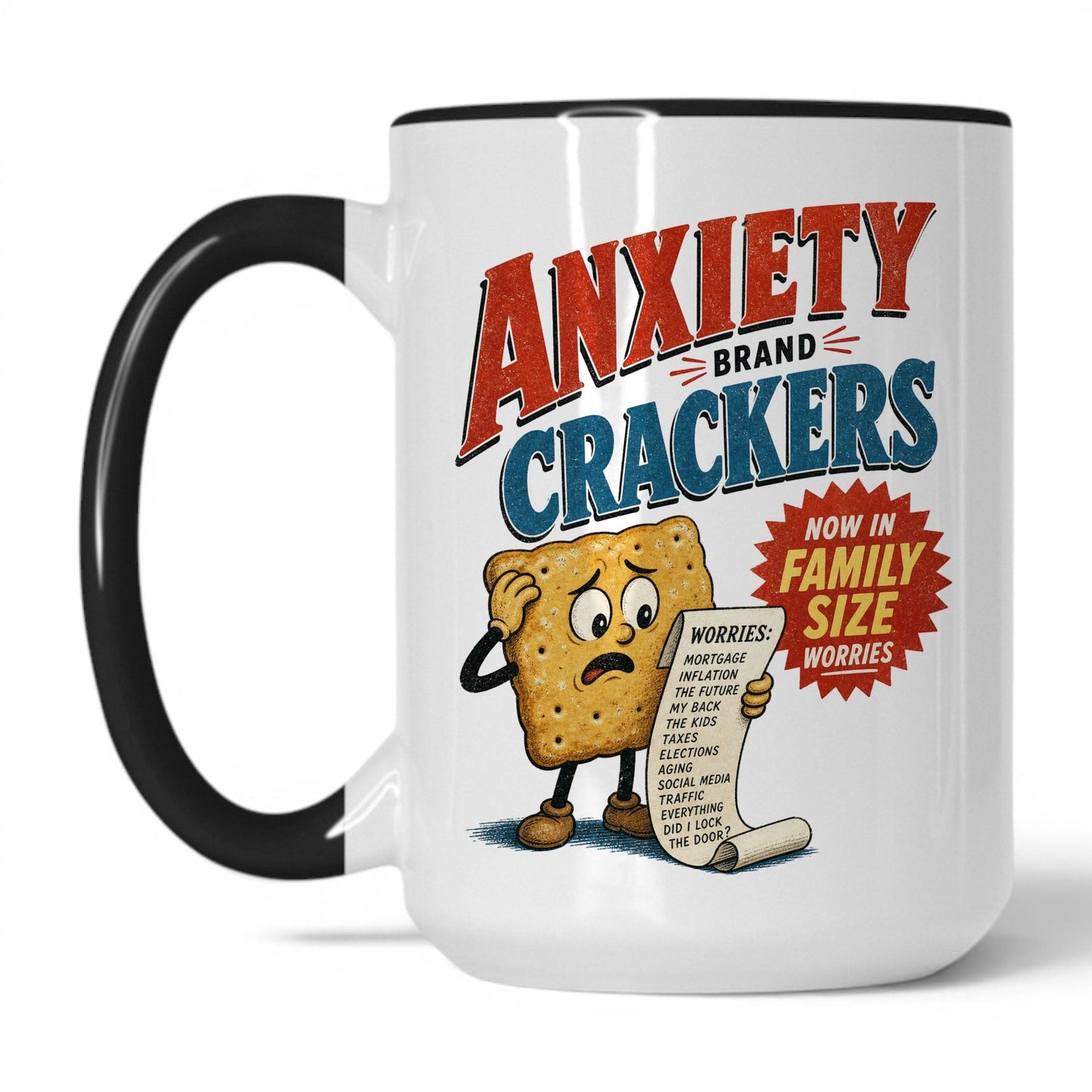 Anxiety Brand Crackers Coffee Mug