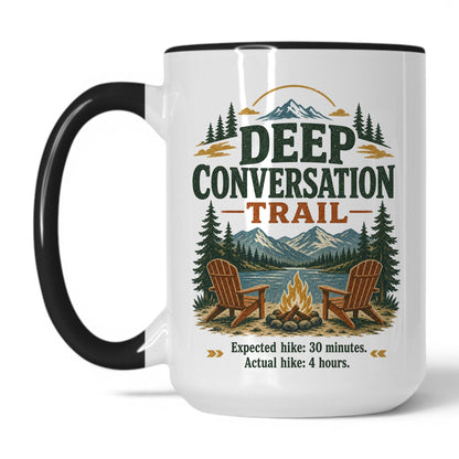 Lifestyle Photo #1 Deep Conversation Trail Mug