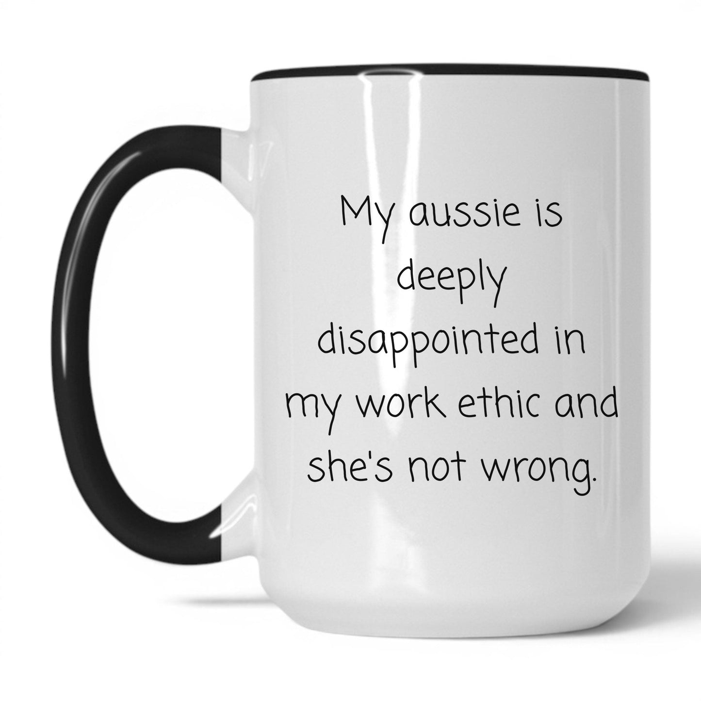 Lifestyle Photo #1 Disappointed Australian Shepherd Mug